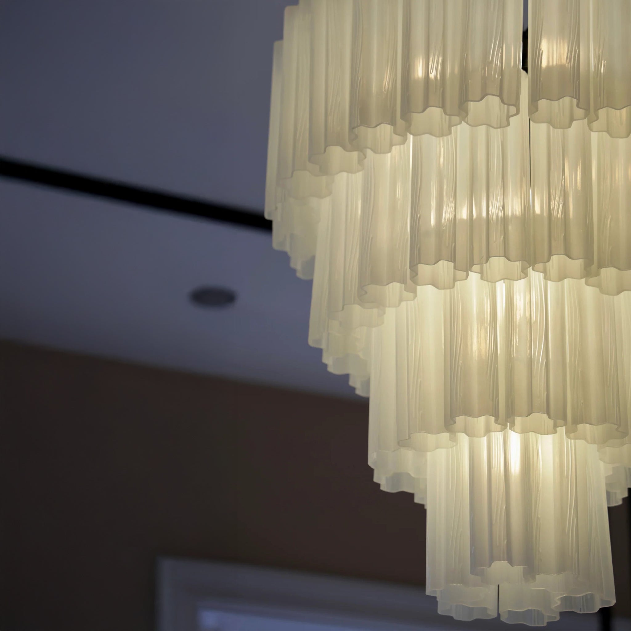 Fontaine Chandelier 4-Layer Chrome/Clear
