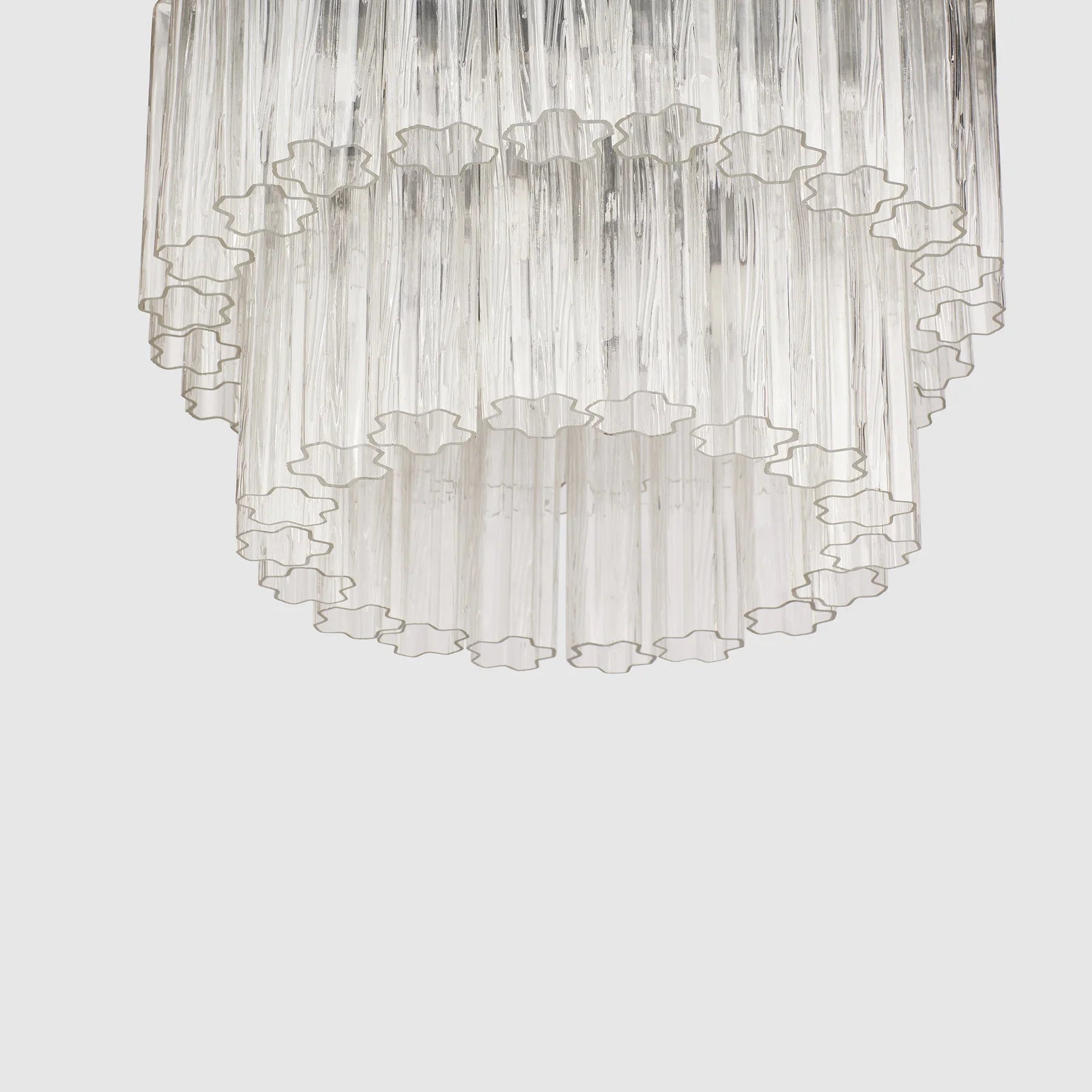 Fontaine Chandelier 2-Layer Chrome/White