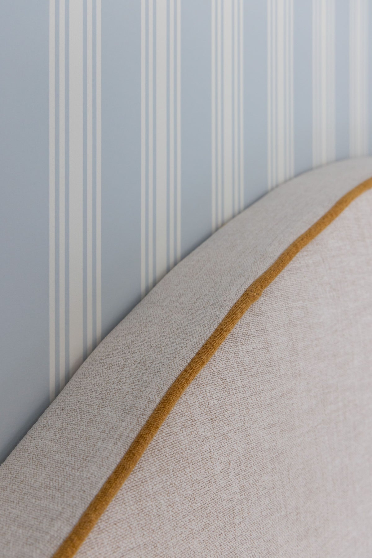 Harper Headborad Pale Sand w/yellow