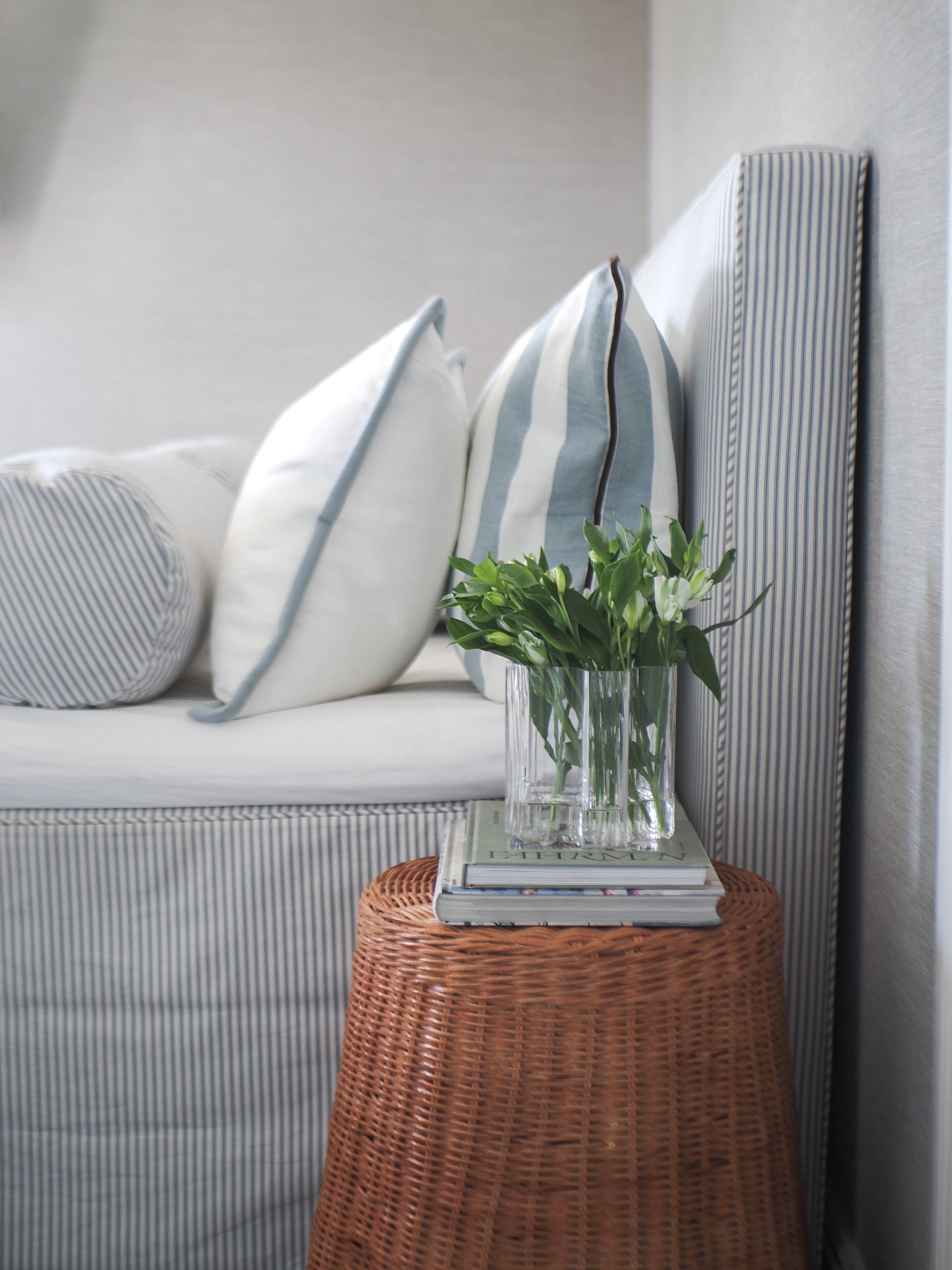 Lily Cushion Cover Dusty Blue