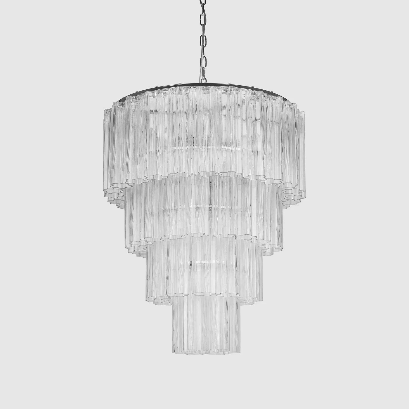 Fontaine Chandelier 4-Layer Chrome/Clear