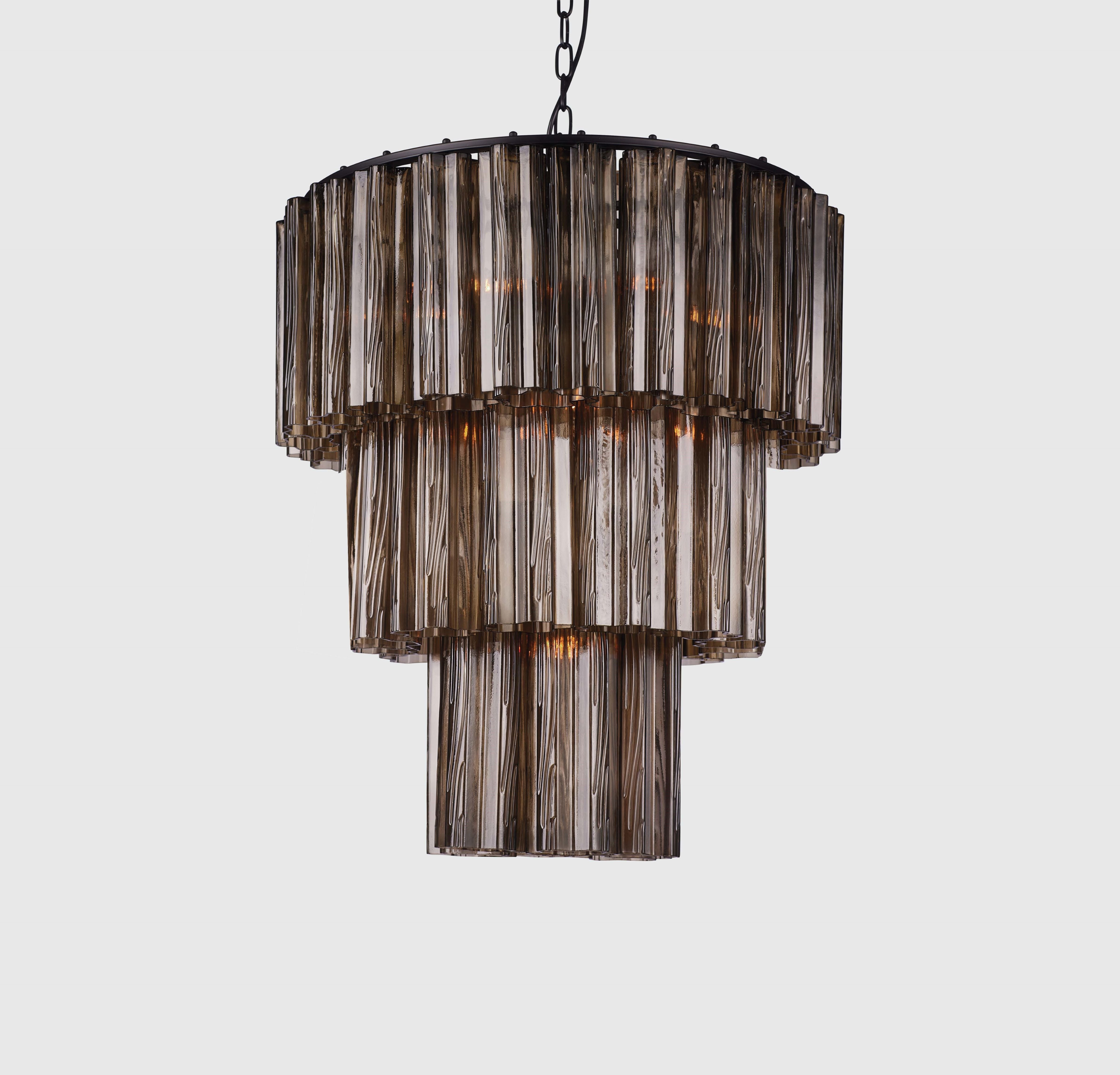Fontaine Chandelier 3-layer Brown
