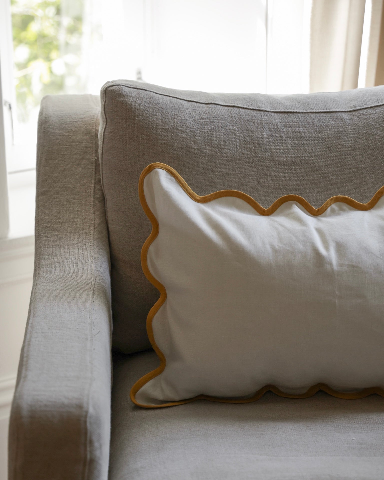 Poppy Cushion Cover - Ochre