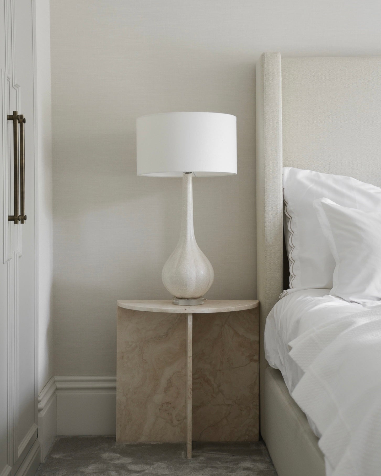 Moon Side Table Travertine