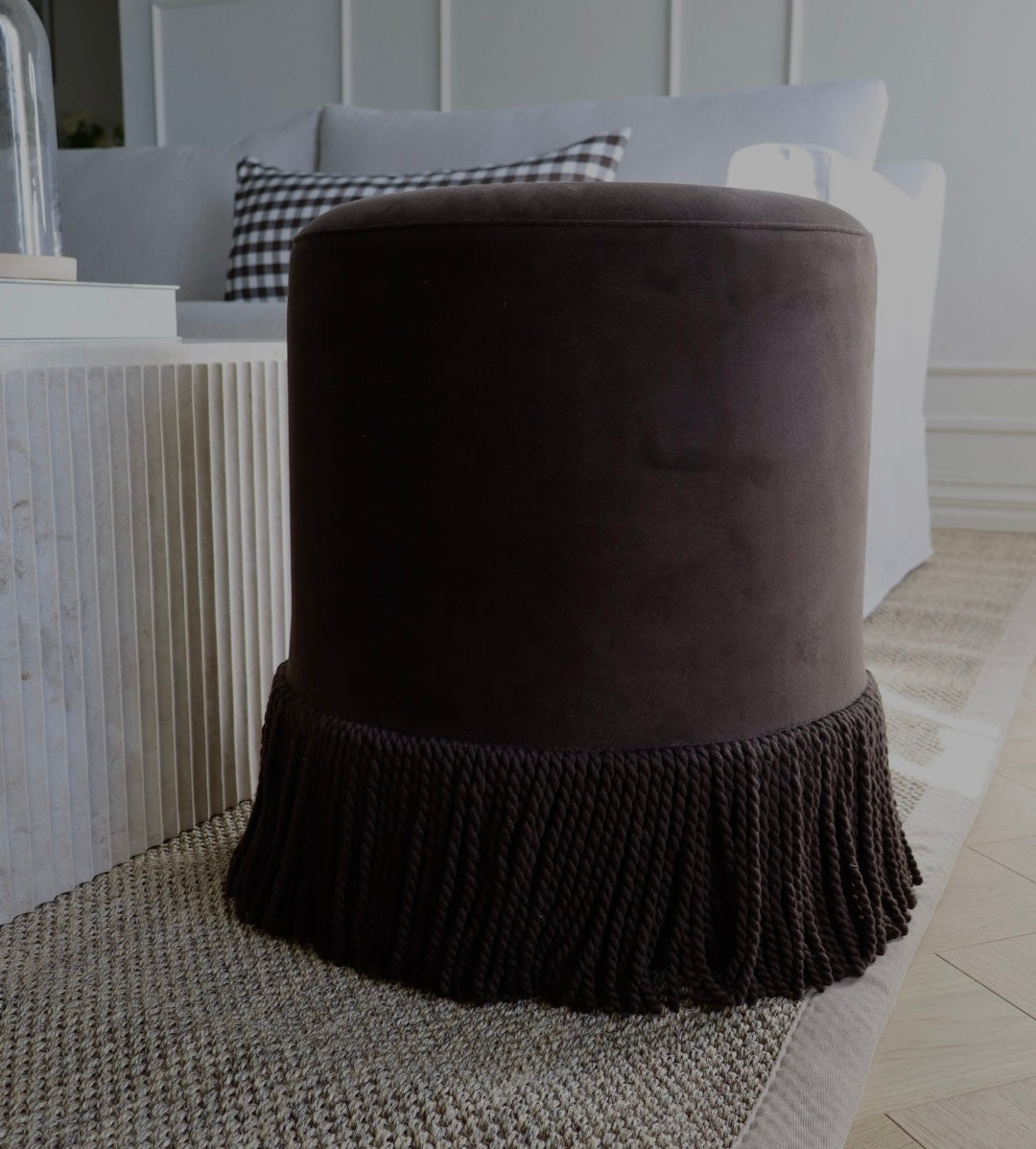 Gigi Pouf Dark Brown