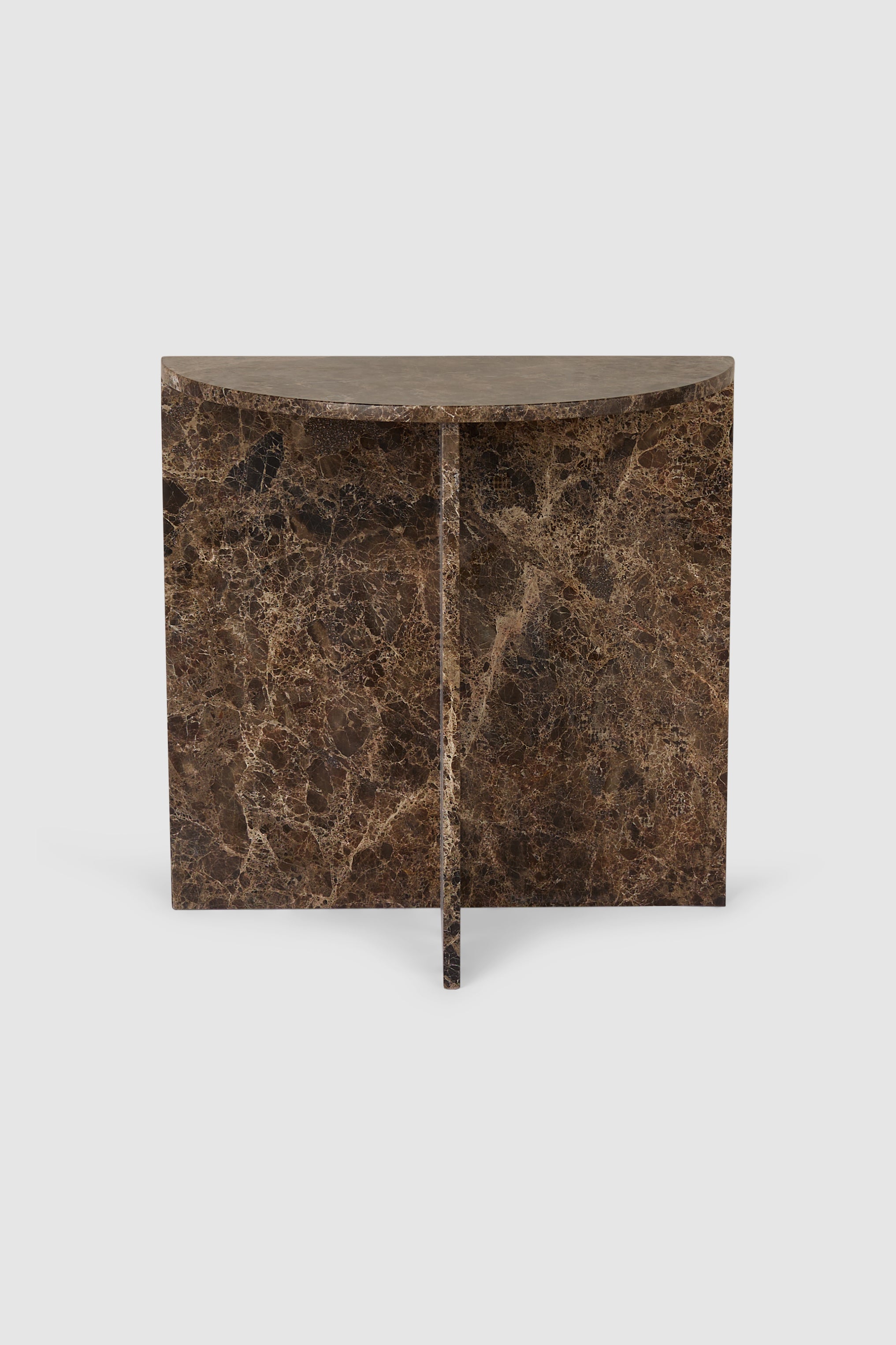 Moon Side Table Dark Emperador Marble