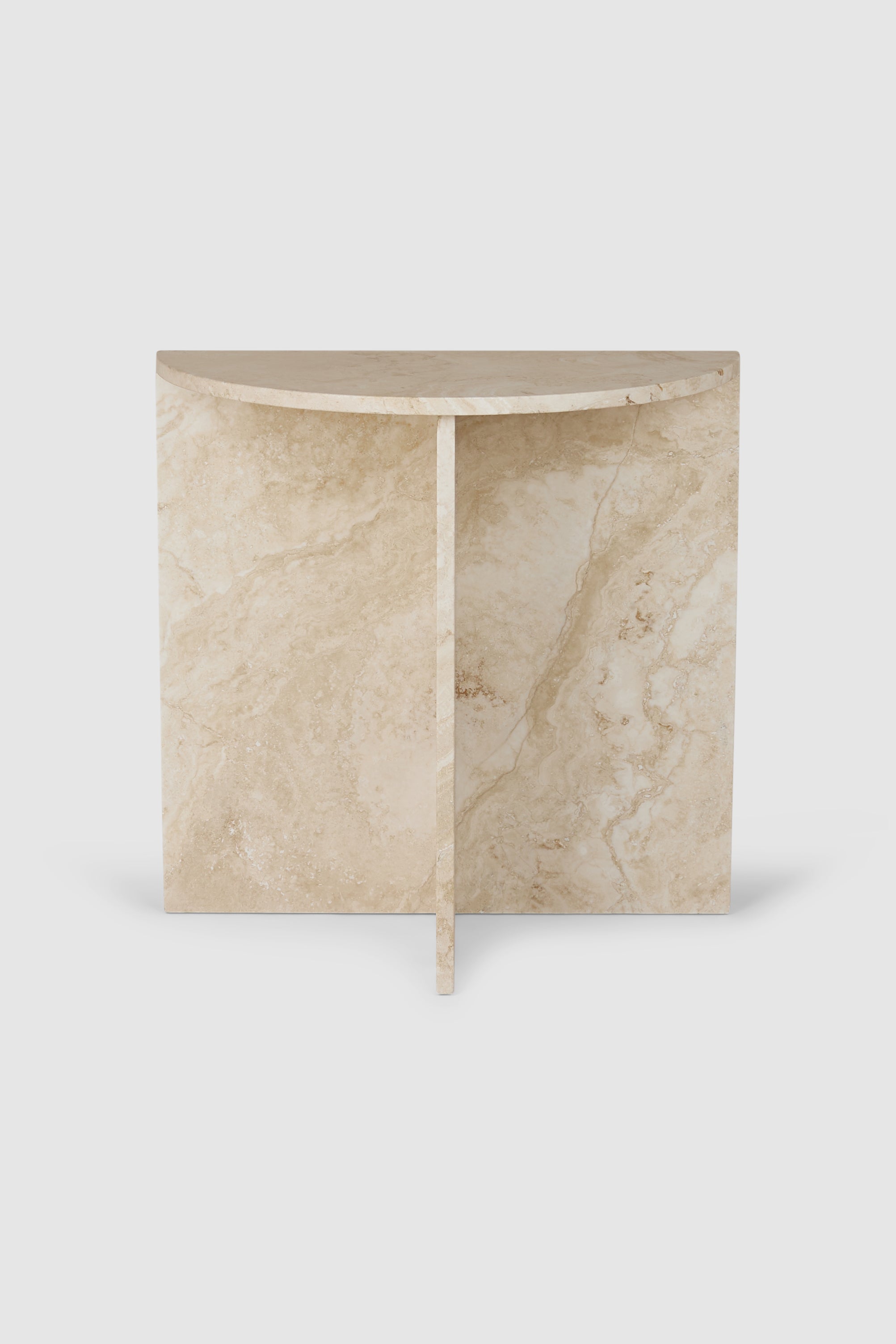 Moon Side Table Travertine