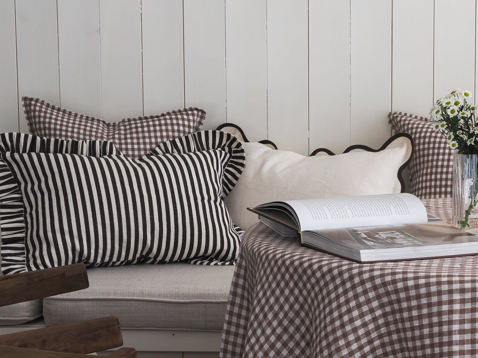 Cami Cushion Cover - Cream/Brown